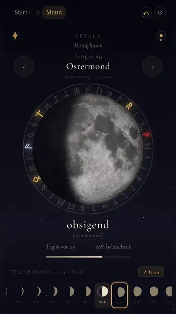 Animierte Vorschau der Mond-Ansicht