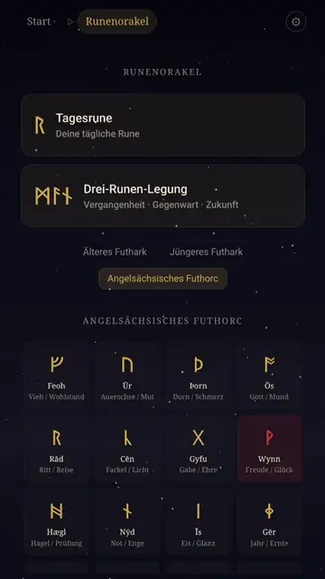 Animierte Vorschau des Runenorakels