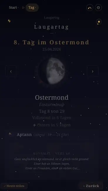 Animierte Vorschau der Tagesansicht